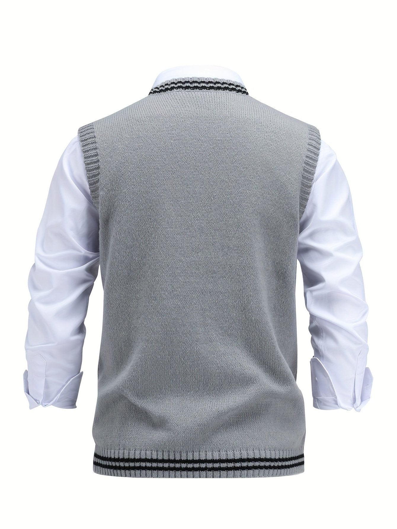 Cable Knit V-Neck Sweater Vest for Women - View 2