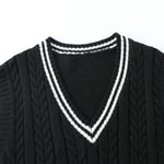 Cable Knit V-Neck Sweater Vest for Women - View 20