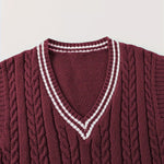 Cable Knit V-Neck Sweater Vest for Women - View 28