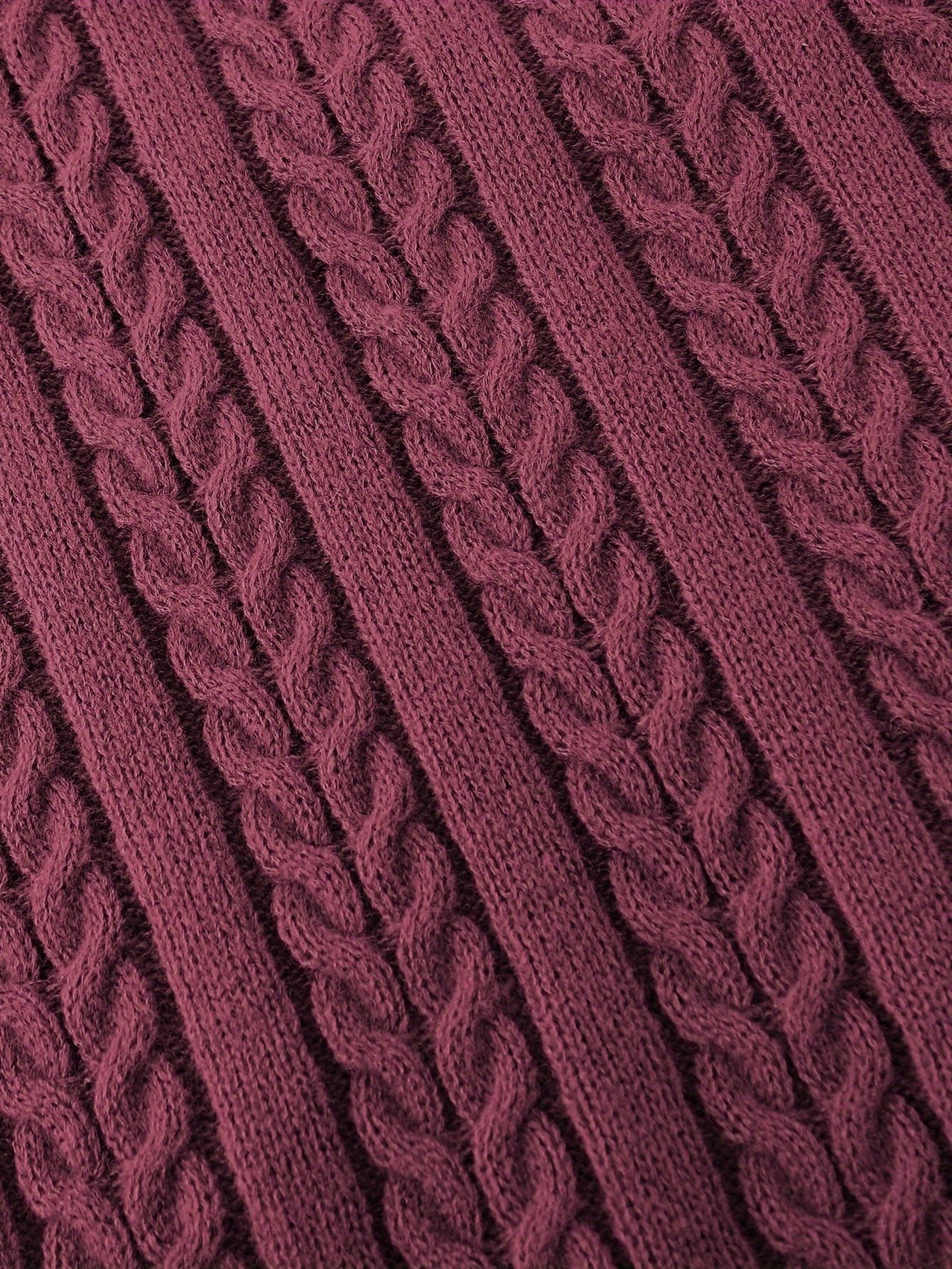 Cable Knit V-Neck Sweater Vest for Women - View 29