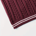 Cable Knit V-Neck Sweater Vest for Women - View 30