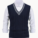 Cable Knit V-Neck Sweater Vest for Women - View 33
