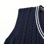 Cable Knit V-Neck Sweater Vest for Women - View 35