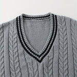 Cable Knit V-Neck Sweater Vest for Women - View 4