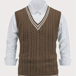 Cable Knit V-Neck Sweater Vest for Women - View 41