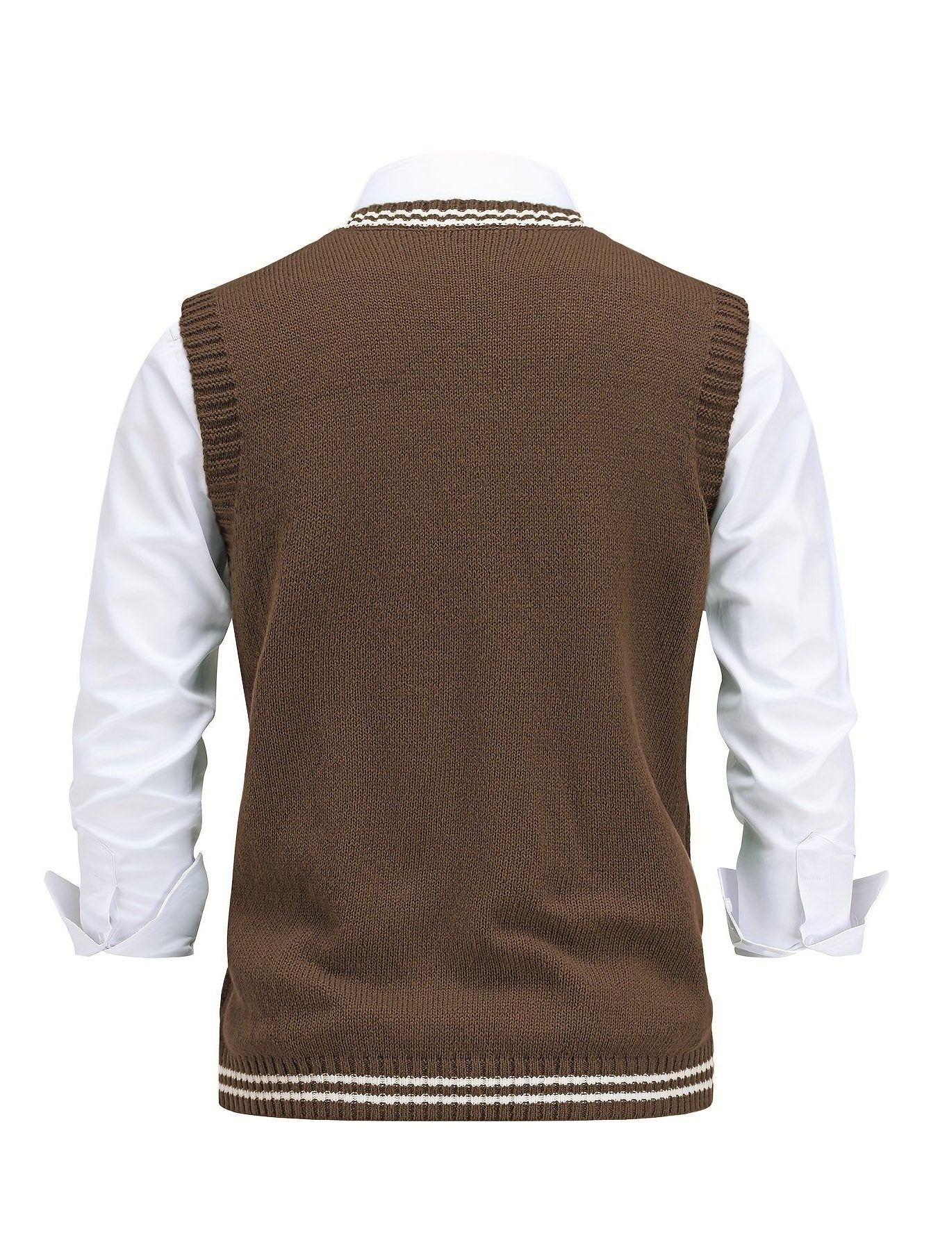 Cable Knit V-Neck Sweater Vest for Women - View 42