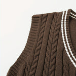 Cable Knit V-Neck Sweater Vest for Women - View 43