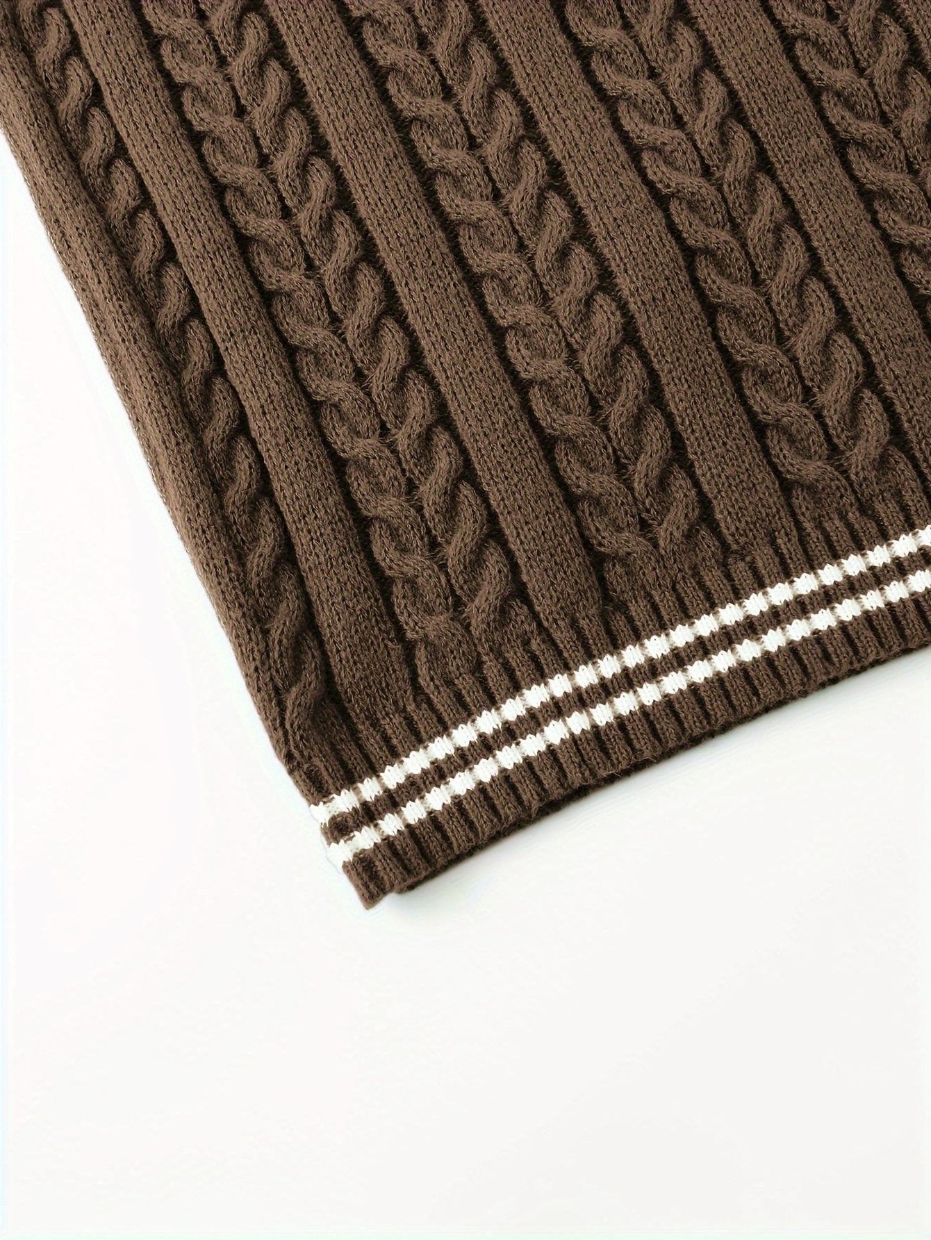 Cable Knit V-Neck Sweater Vest for Women - View 46