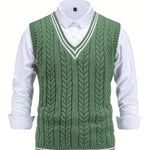 Cable Knit V-Neck Sweater Vest for Women - View 9