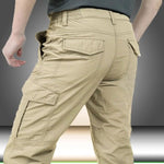 Cargo Trousers with Welt Pockets for Men - Beige