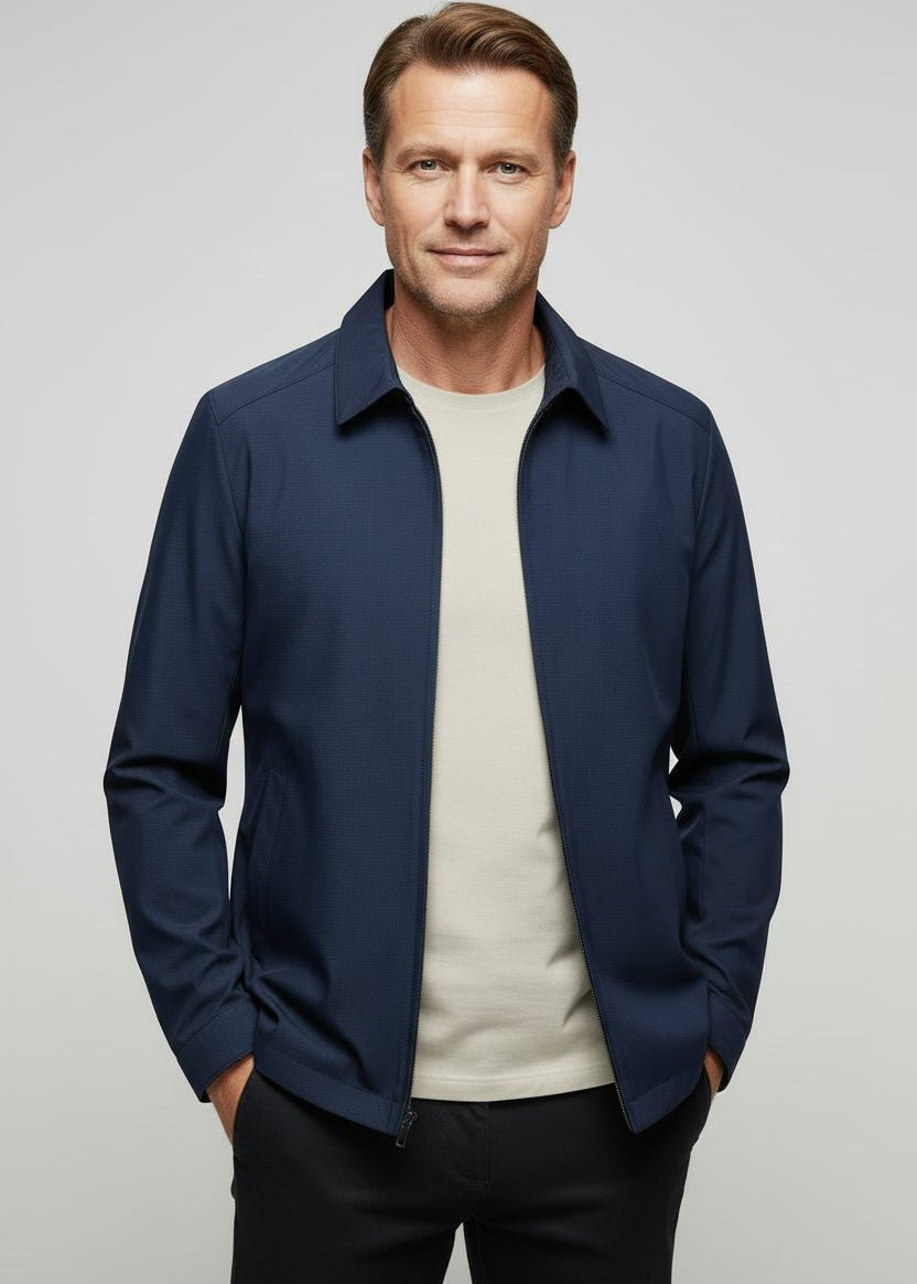 Checkered Harrington Jacket for Men