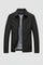 Checkered Harrington Jacket for Men - Black