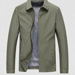 Checkered Harrington Jacket for Men - Olive