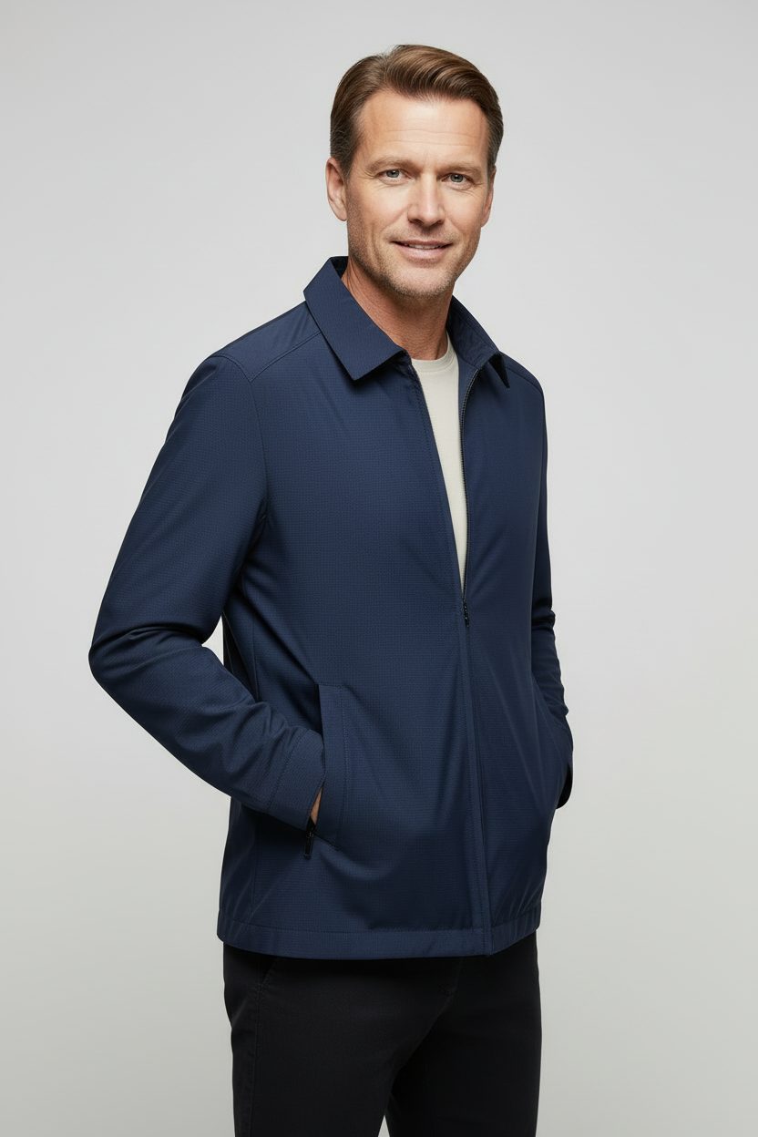 Checkered Harrington Jacket for Men - View 5