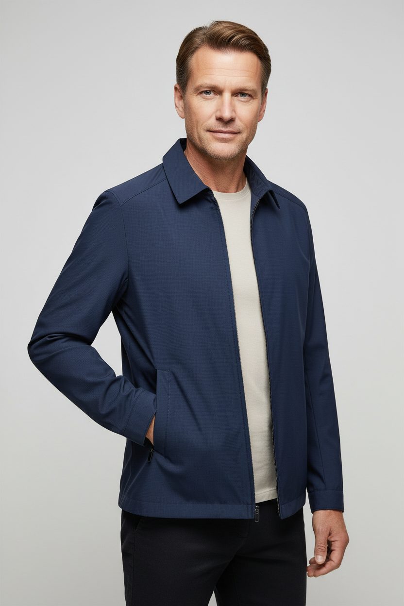 Checkered Harrington Jacket for Men - View 6