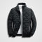 Chevron Quilted Stand Collar Bomber Jacket for Men