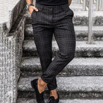 Chino Straight Leg Trousers for Men - Black