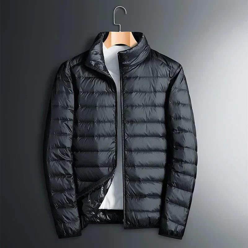 Compact Puffer Jacket for Men - Zwart