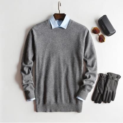 Crew Neck Cashmere Jumper for Men - View 13