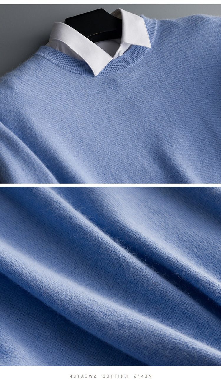 Crew Neck Cashmere Jumper for Men - View 14