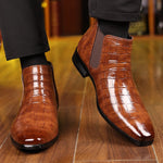 Croc-Embossed Chelsea Boots for Men - View 8