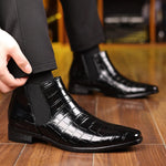 Croc-Embossed Chelsea Boots for Men - View 9