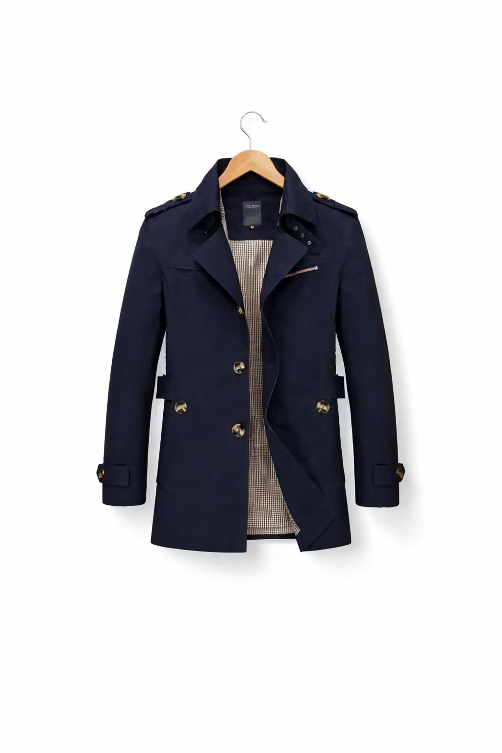 Double-Breasted Trench Coat for Men - View 2