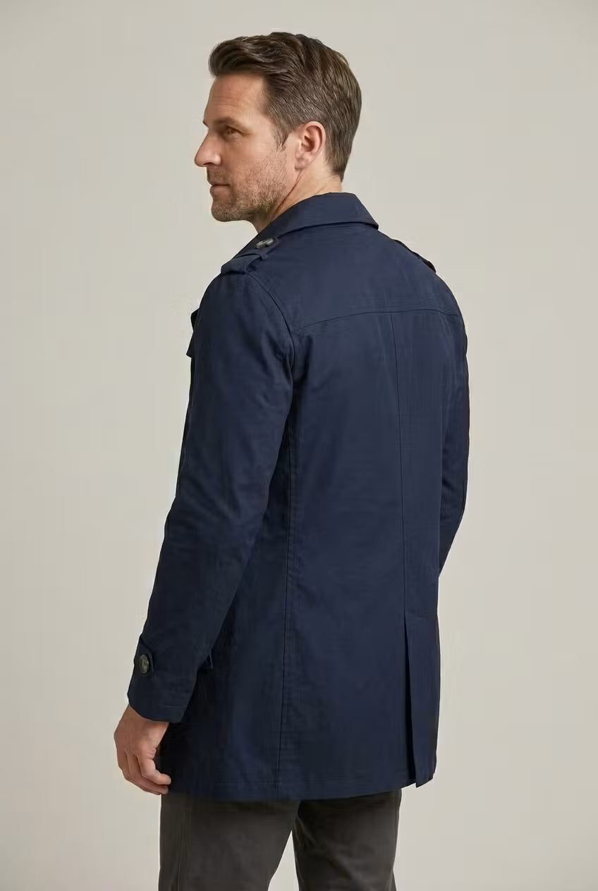 Double-Breasted Trench Coat for Men - View 5