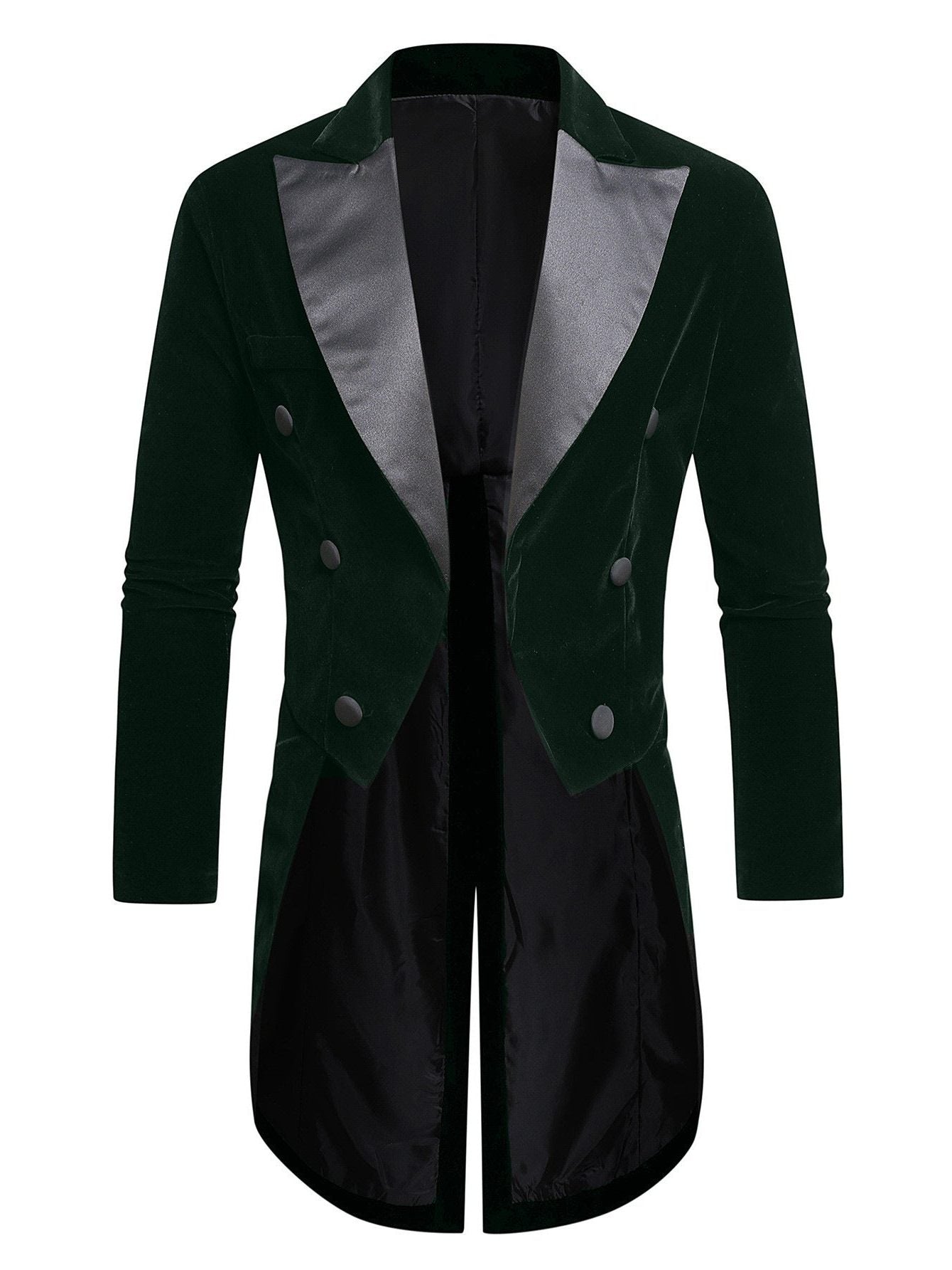 Double-Breasted Velvet Blazer for Men - Green