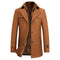 Double-Breasted Wool Blend Coat for Men