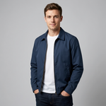 Zip-Up Harrington Jacket for Men
