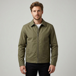 Zip-Up Harrington Jacket for Men