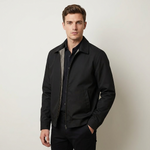 Zip-Up Harrington Jacket for Men