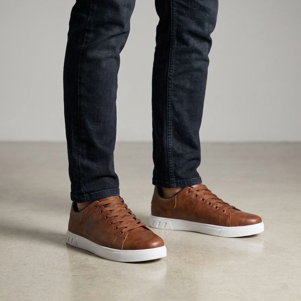 Lace-Up Low-Top Canvas Trainers for Men