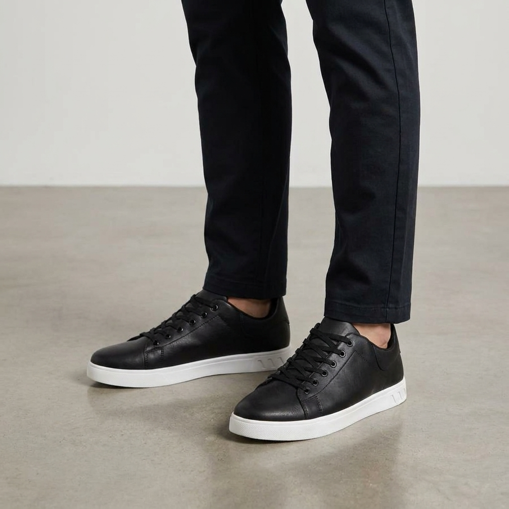 Lace-Up Low-Top Canvas Trainers for Men