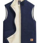 Fleece-Lined Zip-Up Gilet for Men - Blue