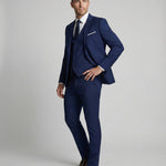 Wool Blend Three-Piece Suit Set for Men
