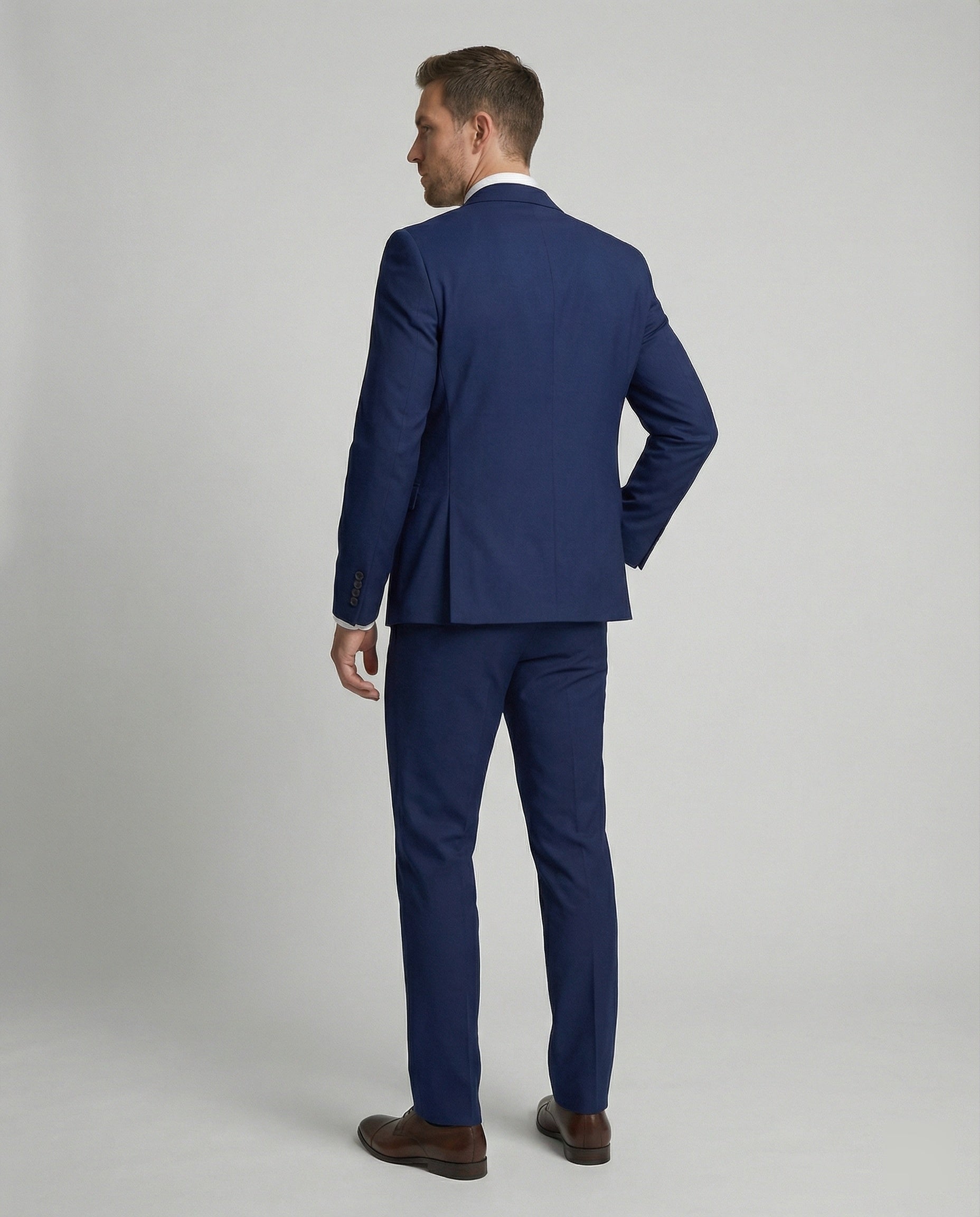 Wool Blend Three-Piece Suit Set for Men