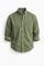 Denim Button-Down Shirt with Chest Pocket for Men