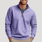Half-Zip Cotton Sweatshirt for Men - Purple
