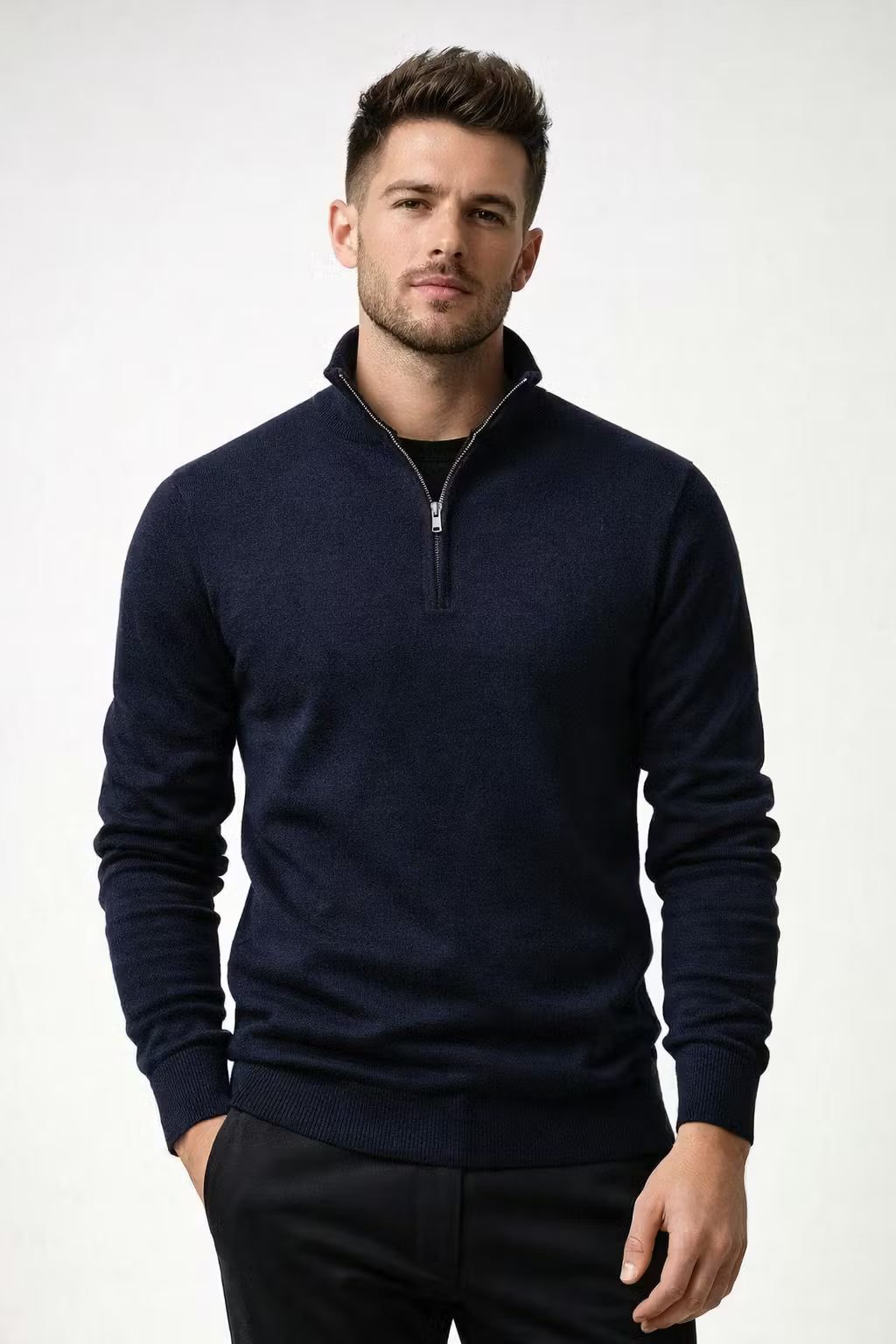 Half-Zip Knit Jumper for Men