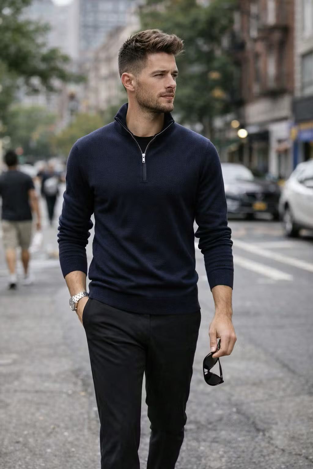 Half-Zip Knit Jumper for Men - View 11