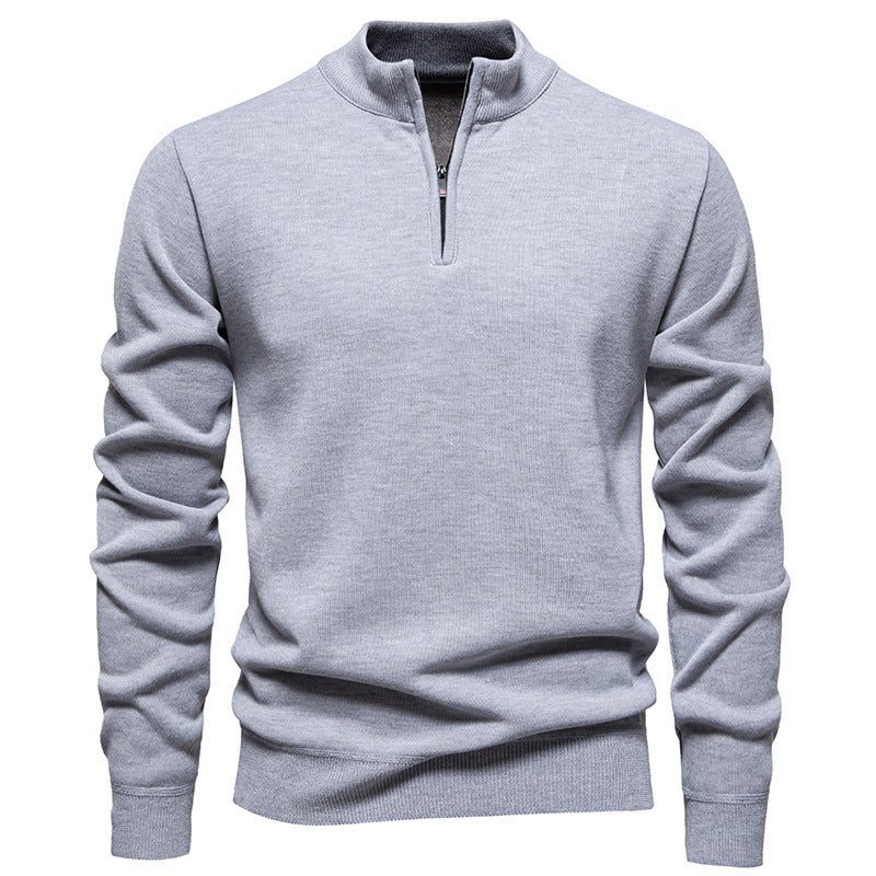 Half-Zip Knit Jumper for Men - Lichtgrijs