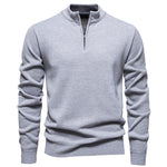 Half-Zip Knit Jumper for Men - Lichtgrijs