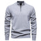 Half-Zip Knit Jumper for Men - Lichtgrijs