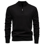 Half-Zip Knit Jumper for Men - Zwart