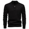 Half-Zip Knit Jumper for Men - Zwart