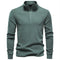 Half-Zip Knit Jumper for Men - Grasgroen