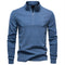 Half-Zip Knit Jumper for Men - Denimblauw