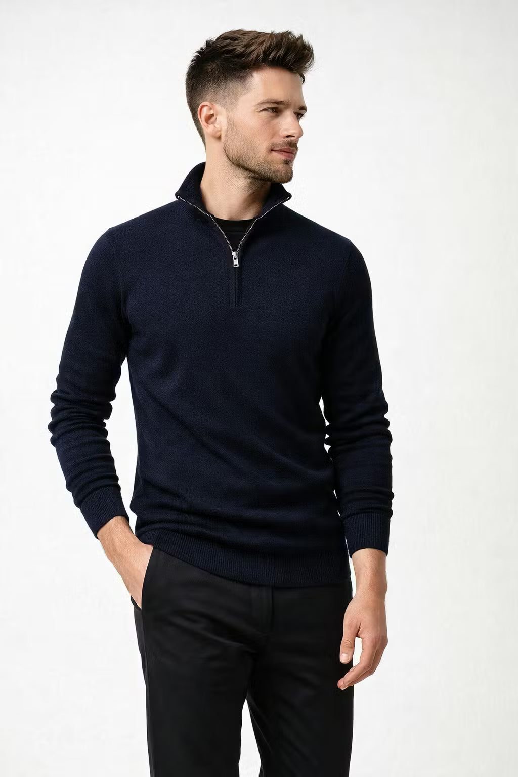 Half-Zip Knit Jumper for Men - View 3